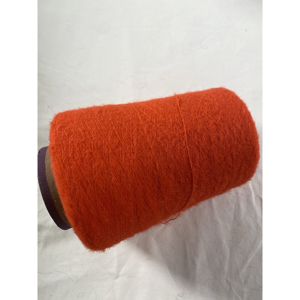 Cone Yarn Spool Yarn Faux Fur Orange 400g Net Weight #804